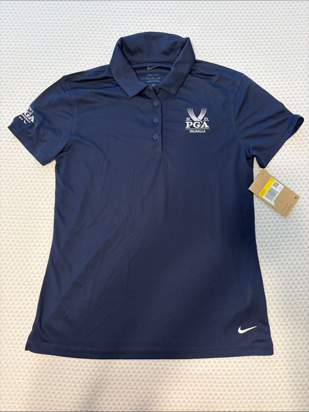 Nike Women’s Navy PGA Valhalla Performance Button-Down Polo